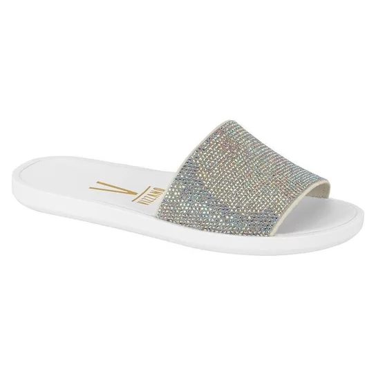 Slide Vizzano Feminino com Detalhes Brilhantes - Ref: 6363.120, Branco