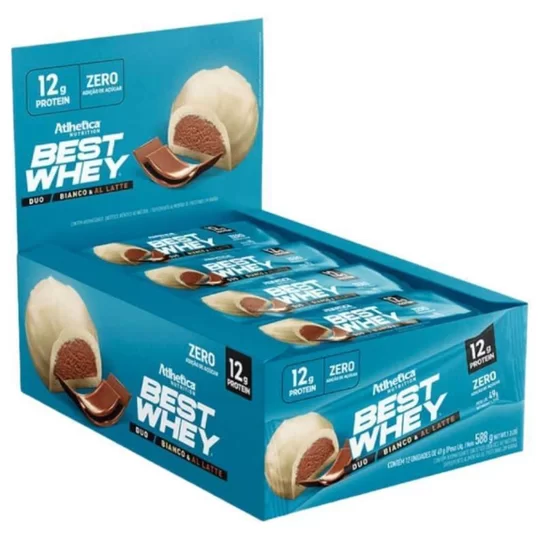 Barra de Proteína Best Whey (Caixa com 12 unidades de 49g) - Atlhetica Nutrition