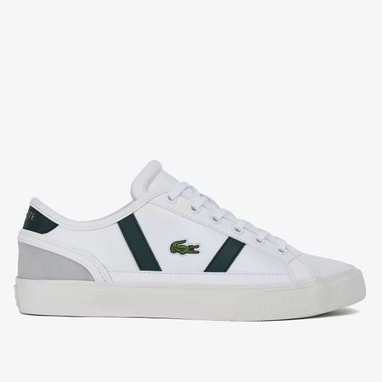 Tênis Masculino Lacoste Sideline Pro em Couro - Branco e Verde