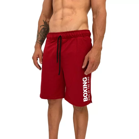  Bermuda Masculina Estampada MXD Conceito Boxing King Of The Ring - Vermelho