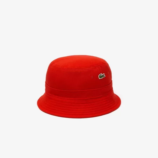 Chapéu Masculino Lacoste em Algodão Orgânico - Vermelho