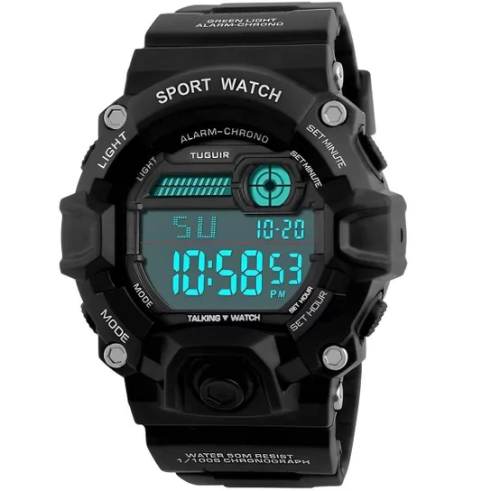 Relógio Tuguir Masculino Digital TG130 - Esportivo 5 ATM - Cor Preta