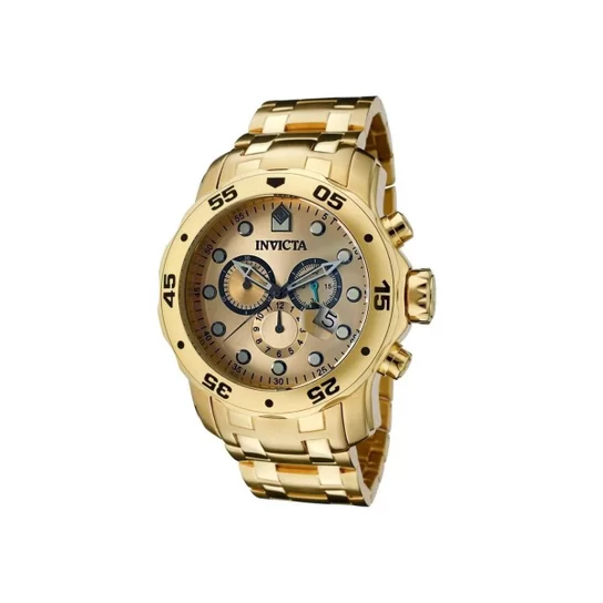 Relógio Masculino Invicta Pro Diver 0074 - Dourado 48mm