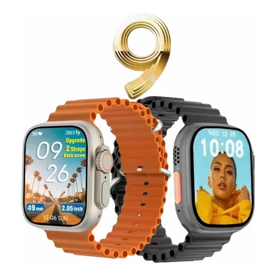 Relógio Inteligente U9 Ultra 49mm da Série 9 - Original com Bluetooth para Android e iOS, GPS e NFC - Lançamento em 2023 - Cor Preto