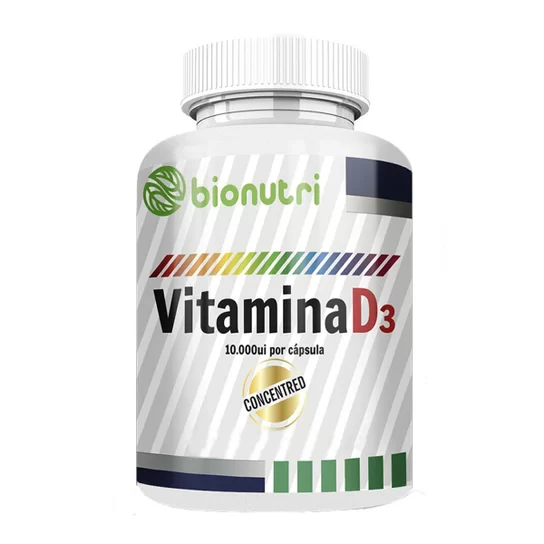 Vitamina D3 10.000 UI 120 Cápsulas 500mg - Bionutri: Suplemento de Vitamina D3 para Fortalecimento Ósseo - Compre Agora!
