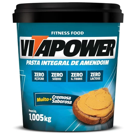 Pasta de Amendoim Integral - 1005g Natural - Vitapower