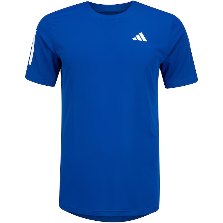 camiseta adidas azul masculina - pequeno logo