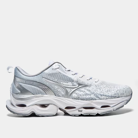 Tênis Mizuno Wave Stratos Masculino - Elegância em Branco para um Visual Exclusivo na Web