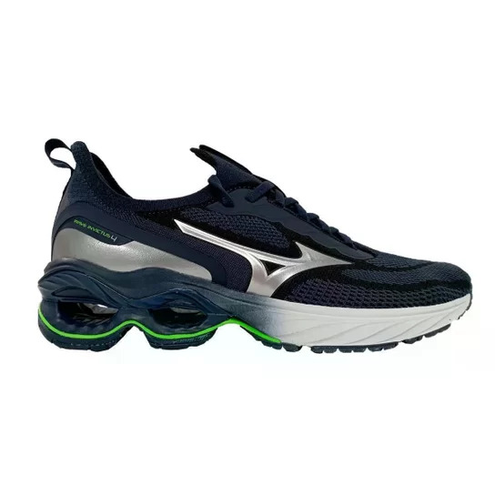 tênis mizuno wave invictus 4 masculino cor marinho com verde